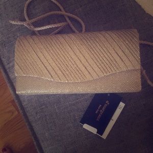 Gold sparkly handbag